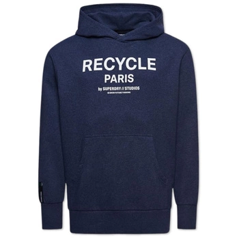 Bluza męska Superdry Studios Rcycl City sportowa z kapturem granatowa