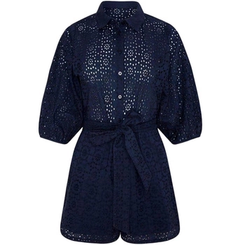 Kombinezon damski Pepe Jeans Balma z krótkimi spodenkami granatowy