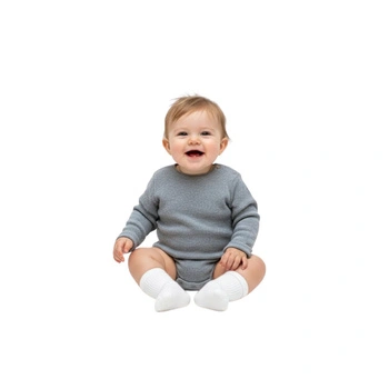 Body dla dziecka Zara Baby ciepe miękkie szare r. 68