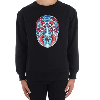 Bluza męska Custo Barcelona z aplikacją dresowa czarna r. M