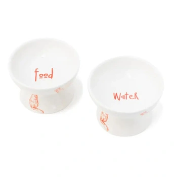 Miski dla kota Helio Ferretti zestaw 2 sztuki miska psa zwierząt ceramiczne
